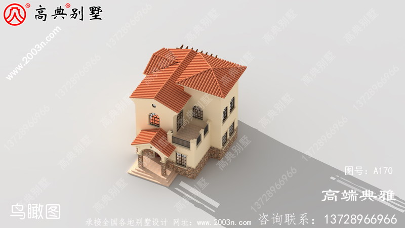 90平两层复式别墅房屋设计图，含外型设计效果图