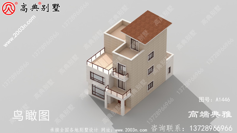 138平方米四层别墅设计CAD图纸和效果图