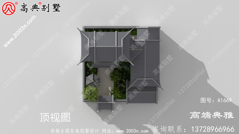 190平方米新农村建设三层住宅设计图及效果图