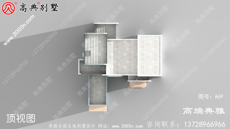 三层现代别墅房屋设计图，带外型设计效果图