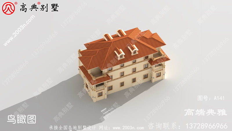 225平方双拼欧式小家庭三层别墅设计方案选择