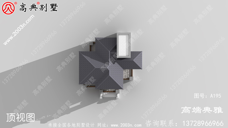 中式三层别墅设计效果图和施工方案图