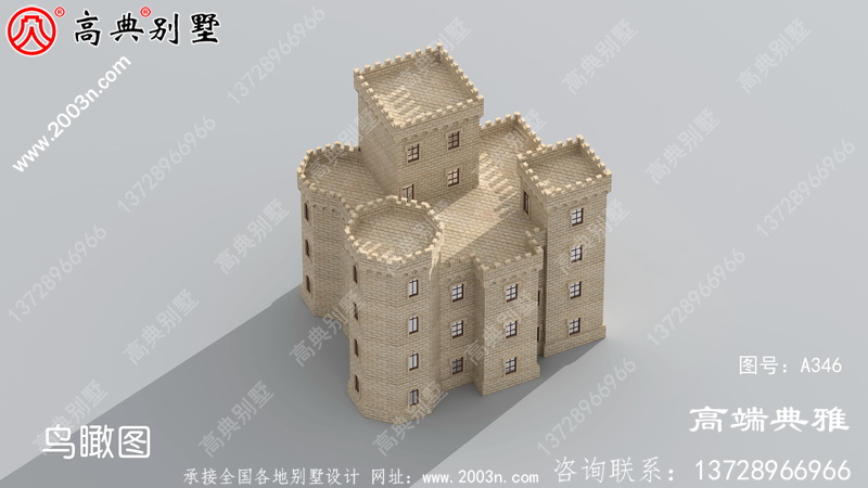 中式三层别墅主体设计方案大气恢弘