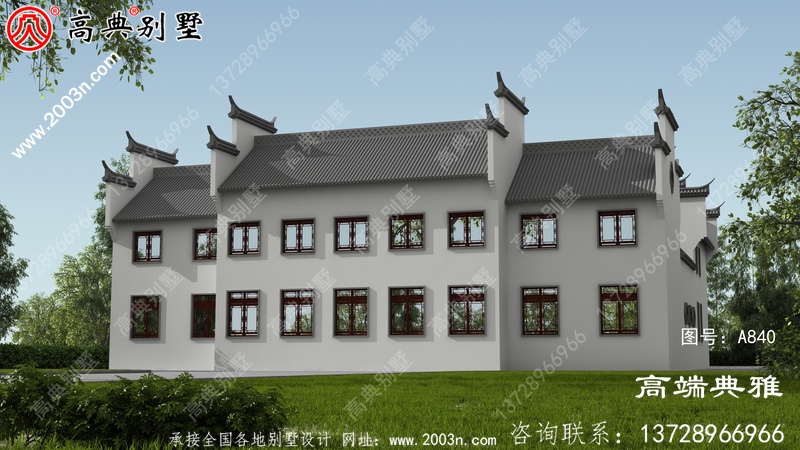 中式二层四合院别墅设计图，中式别墅方案推荐