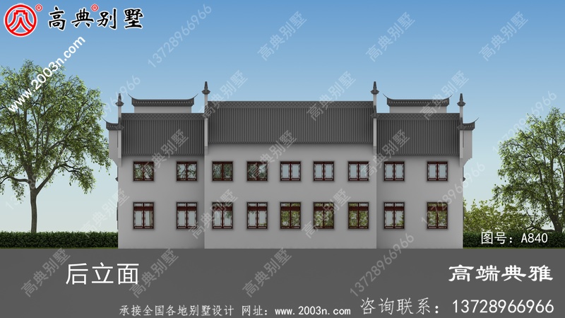 中式二层四合院别墅设计图，中式别墅方案推荐