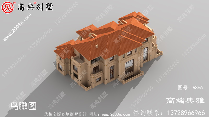 中国南方新农村豪华大户型三层房屋设计图全集