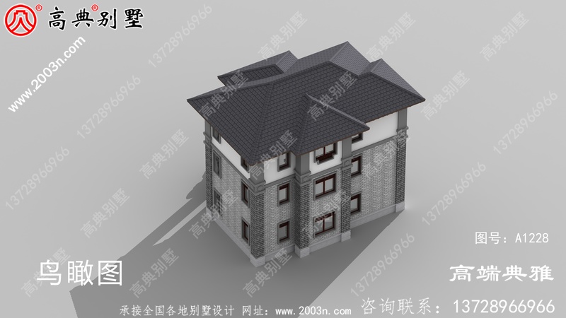 中式三层房屋设计图 ，古朴典雅又不失时尚