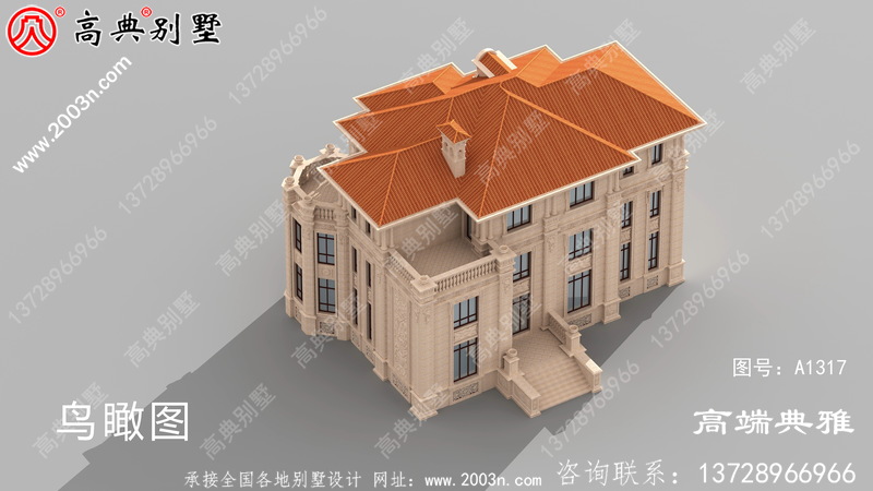 欧式古典三层别墅设计图纸，欧式别墅设计设计效果图