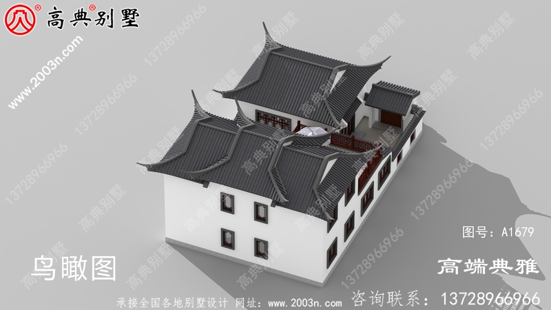 漂亮简单的两层建筑设计图，中式也很实用。