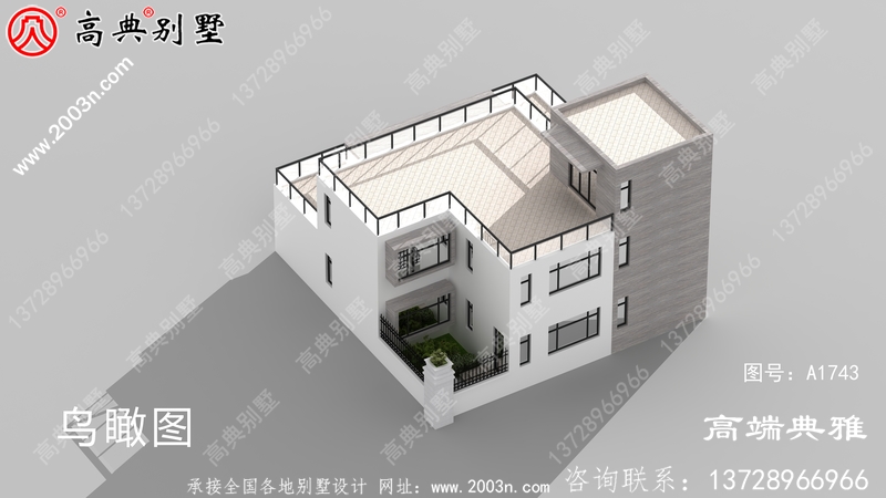三层复式别墅房屋设计图，带外型设计效果图