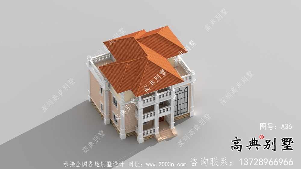 新型中式别墅设计图纸全套农村自建农村三层住宅施工图